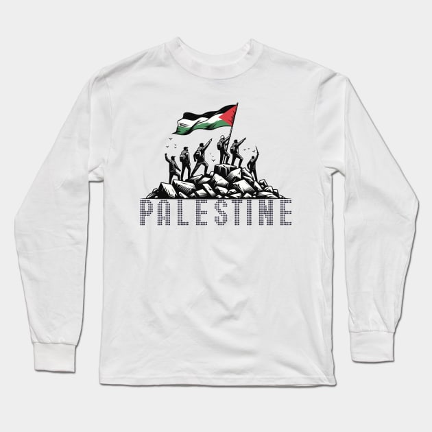 Palestine's Elevation Long Sleeve T-Shirt by Amharic Avenue